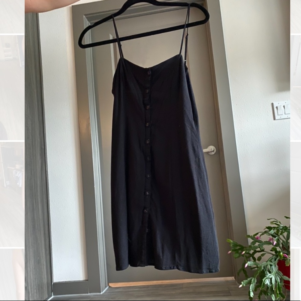 Black slip dress